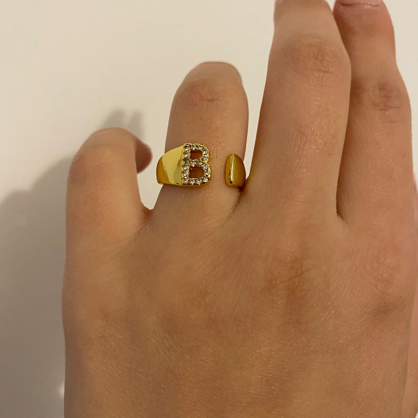 Chunky Initial Letter Ring