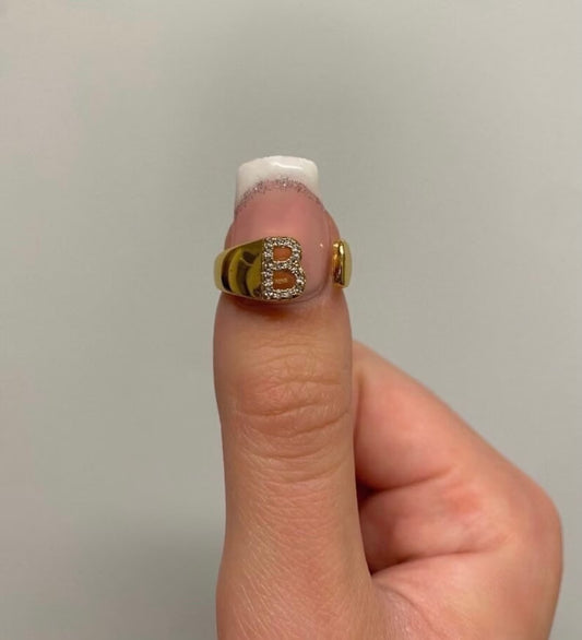 Chunky Initial Letter Ring