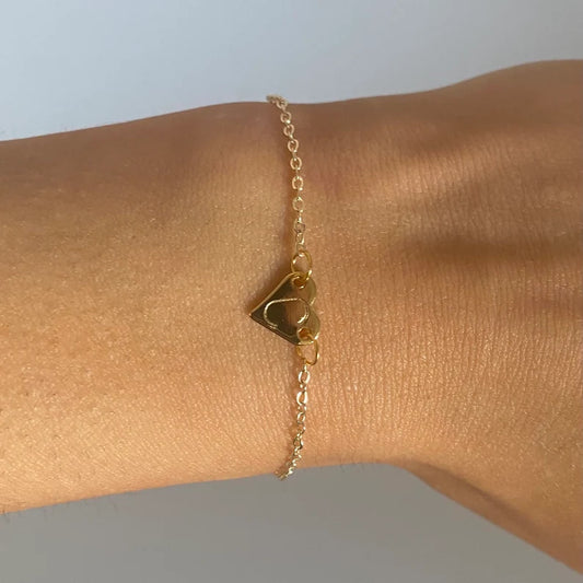 24K Gold Plated Initial Bracelet
