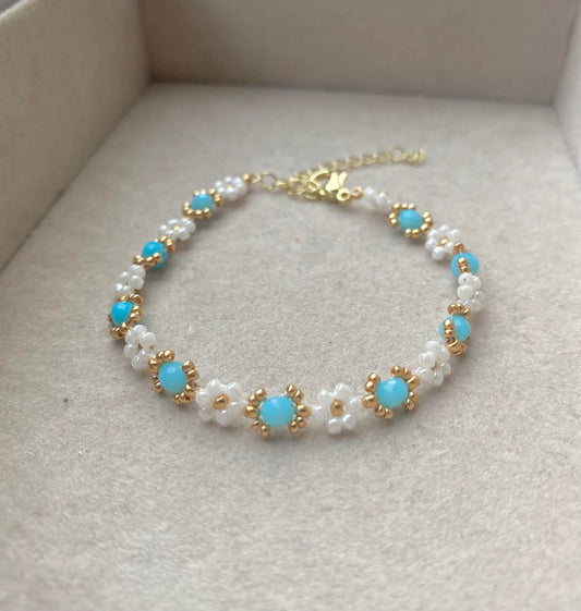 Opaque Blue Crystal Bracelet