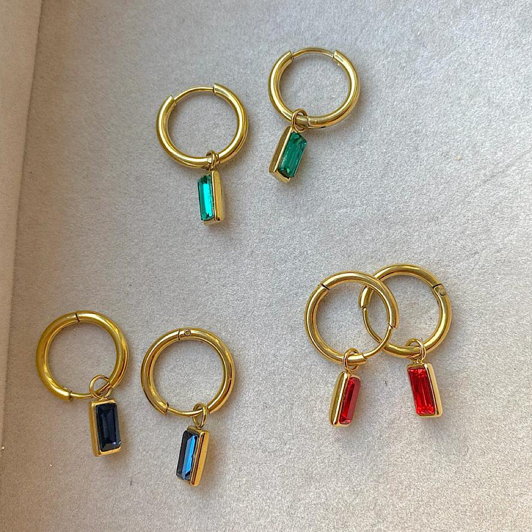 Gemstone Earrings - Ruby