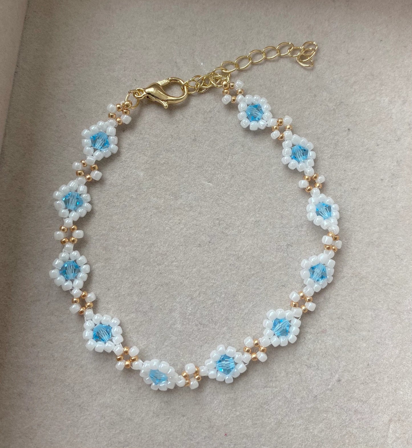 Blue & White Crystal Bracelet