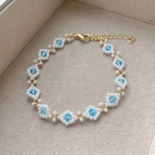 Blue & White Crystal Bracelet