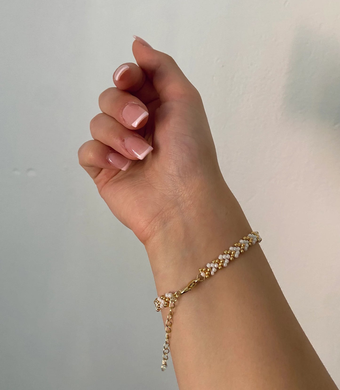 White Beaded Bracelet